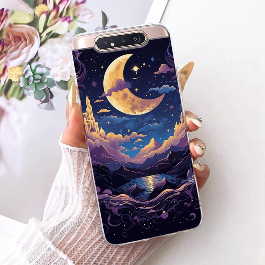 Чехол для Samsung A80 Galaxy A90 4G SM-A805F Задняя крышка телефона Для SamsungA80 A 90 4G Стильный чехол Мягкий силиконовый бампер из ТПУ Coque
