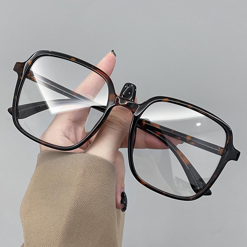 Обязательные квадратные фотохромные солнцезащитные очки Модные солнцезащитные очки Сезонные Оверсайз Трендовая оправа Защита от солнца УФ-защита