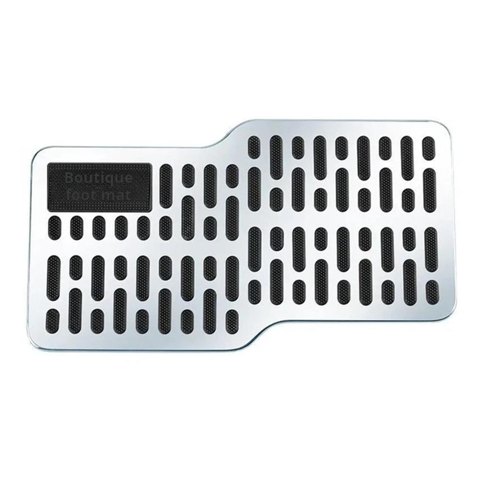 Stainless Steel Repair Protective Foot Mat - Thickened Car Wear-Resistant Pedal, Pedal Board For Main Cab Car Accessories W1Z5