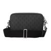 Gucci GG Monogram Canvas Messenger Crossbody Bag In Black For Unisex Daily Use