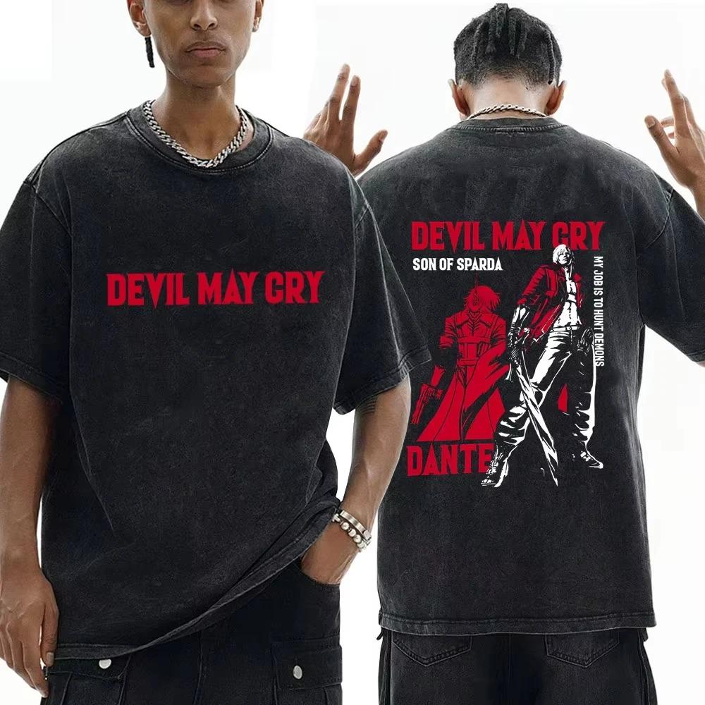 Винтажная футболка Devil May Cry 3 с Данте, двусторонний дизайн