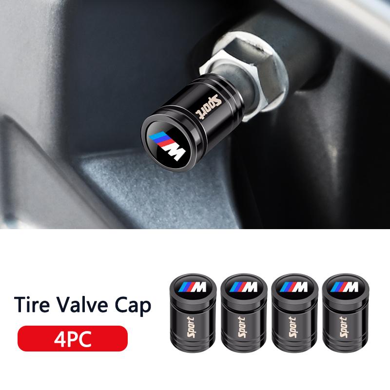 4Pcs Car Wheel Tire Valve Stems Caps Aluminum Tyre Rim Stem For BMW 1 3 5 7 Series X1 X3 X5 F10 F15 F16 F20 M3 M4 E34 sticker KS6
