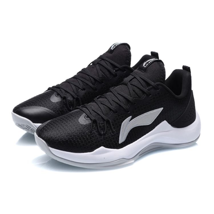 Li Ning Magic Cloud Wear Resistant Breathable Low Top Basketball Shoes Men Sneakers Black White ABPQ043-7