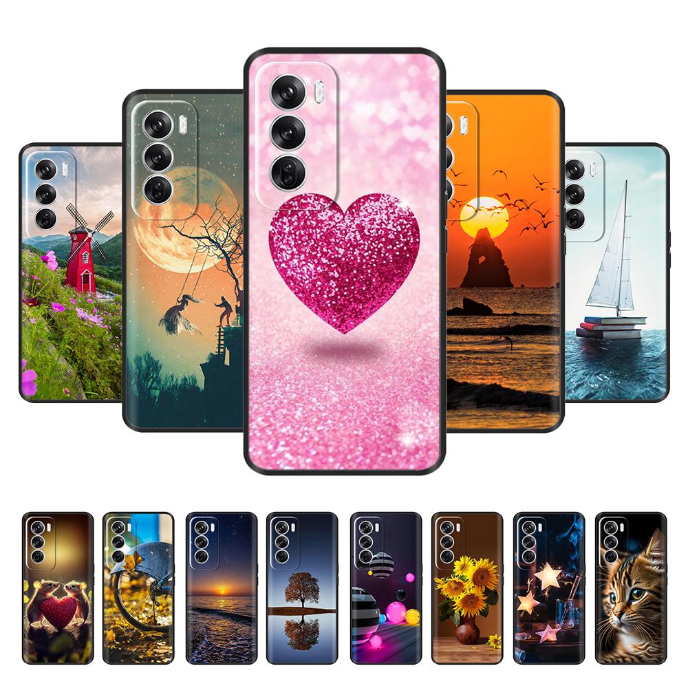 Чехол для OPPO Reno 12 5G Новый модный окрашенный чехол Силиконовый мягкий ТПУ чехлы для телефона Для OPPO Reno 12 Pro 5G Корпус reno12 Pro Fundas