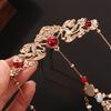 Crown Forehead Chain Tassel Wedding Headband Luxury Rhinestone Head Chain  Women