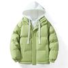 Winter New Men's Thick Padded Coat Loose Trend Fake Two Hooded Padded Jacket