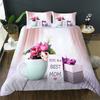 Mother's Day Duvet Cover Set Pink Rose Theme Thanksgiving Gift King Queen Size Polyester Comforter Cover For Mother Bedding Set