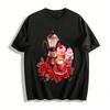 Винтажный топ с принтом кофейной розы и десертов, повседневная футболка из чистого хлопка