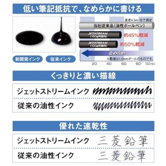 Стержень для шариковой ручки Mitsubishi Pencil uni Jetstream Super Low Friction, на масляной основе, 0,5 мм, черный, 1 шт. SXR-5
