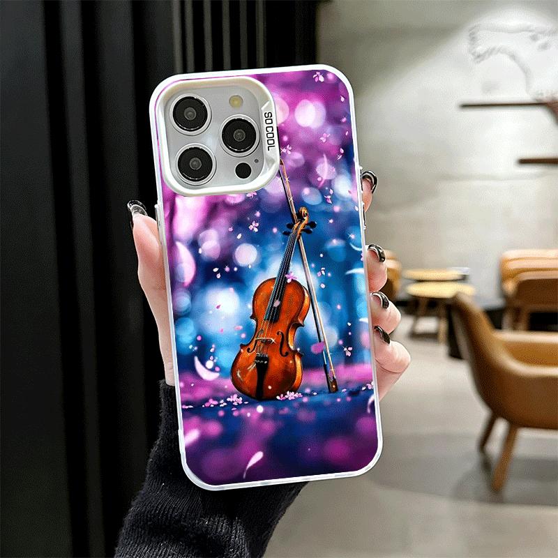 Violin Music Soft Phone Case for iPhone 15 16 17 Pro Max 17Air 16E 14 Plus 13 12 Mini Shockproof Cover Back Shell