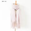 Luxury Cashmere Bright Solid Colors Women Scarf Winter Shawl and Wrap Bandana Pashmina Tassel Female Foulard Thick Blanket