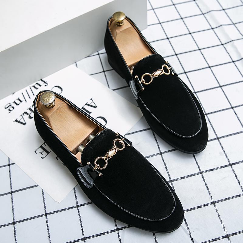 Men’s Loafers Wingtip Dress Formal Shoes Men Suede Grey Tuxedo Wedding Blazers Saddle Shoes Large Size