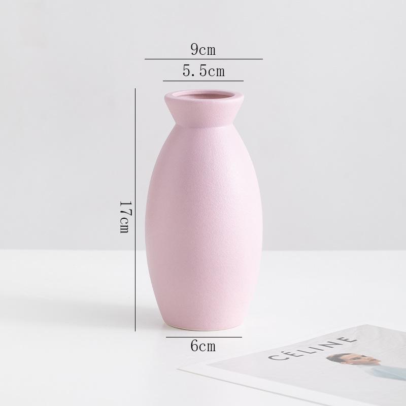 Purple modern ceramic decorative vase with dried flowers dining table foyer living room flower arrangement and decoration vases