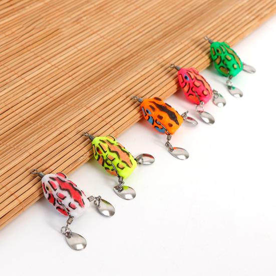 2.7CM/3.2G Мини Мягкая Лягушка Приманка с Беспроволочным Крючком Спиннер Лезвие ПВХ Искусственный