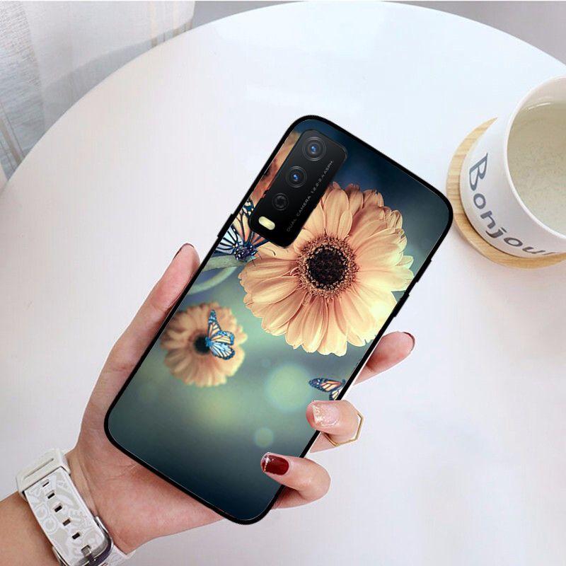 Чехол для телефона с красной бабочкой и розами для vivo Y31 Y30 Y33S Y11S Y12S Y17 Y20 Y20S Y21S Y1S Y53S Y15 Y19 Y91C V23, чехлы