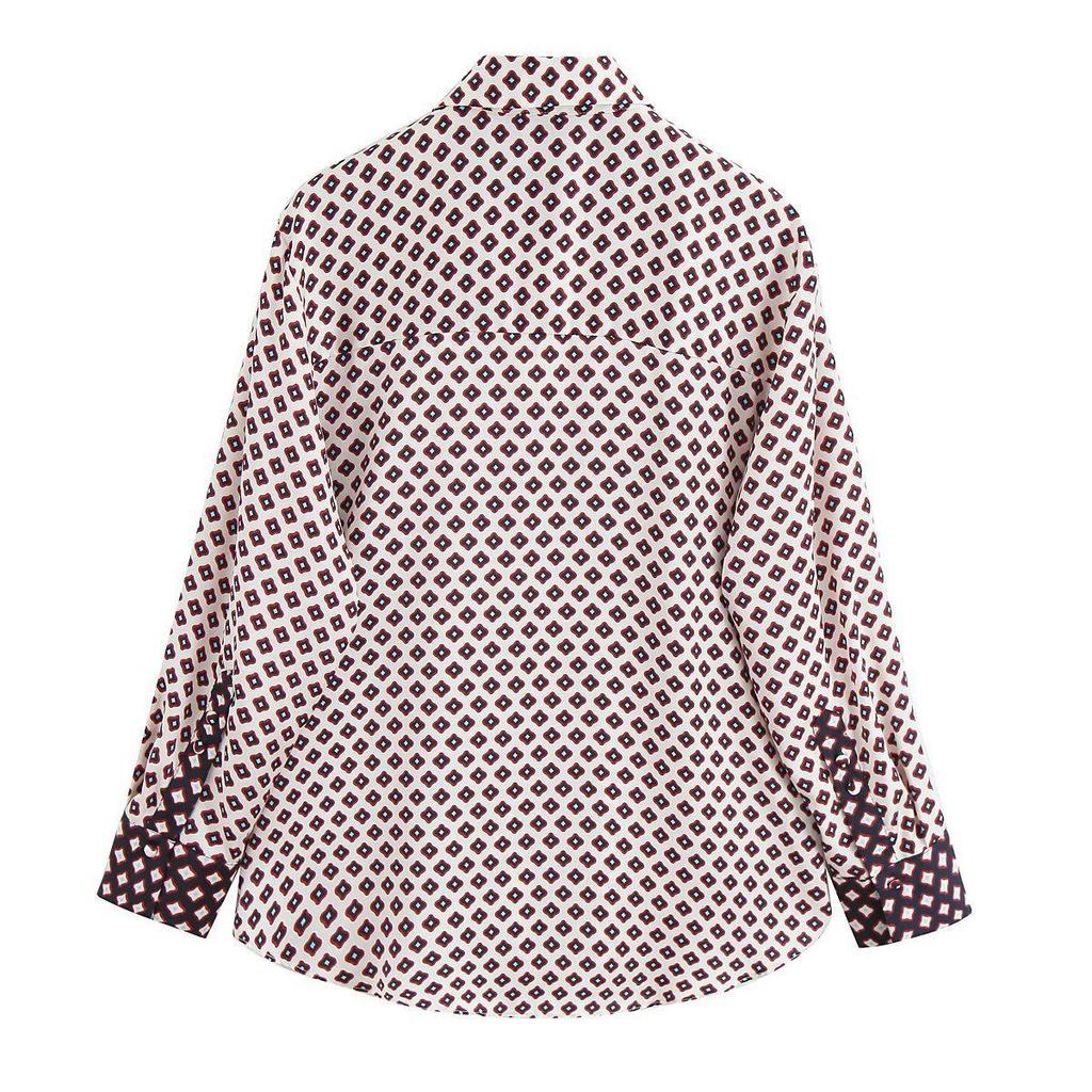 TAOP&ZA Женский летний комплект из шелкового атласа с принтом: рубашка и повседневные брюки