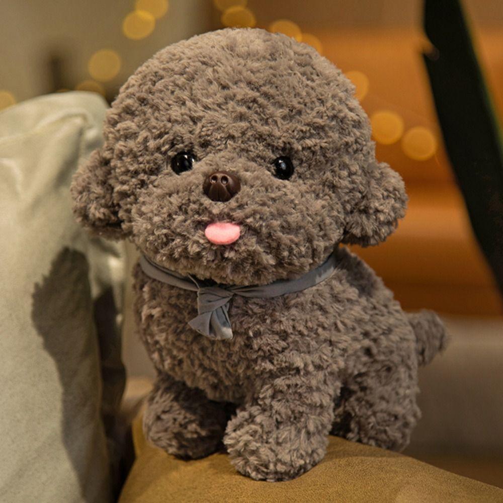 Simulation Plush Dog Toy Stuffed Animal Puppy Plushies Bichon Frise Plush Xmas Birthday Gifts