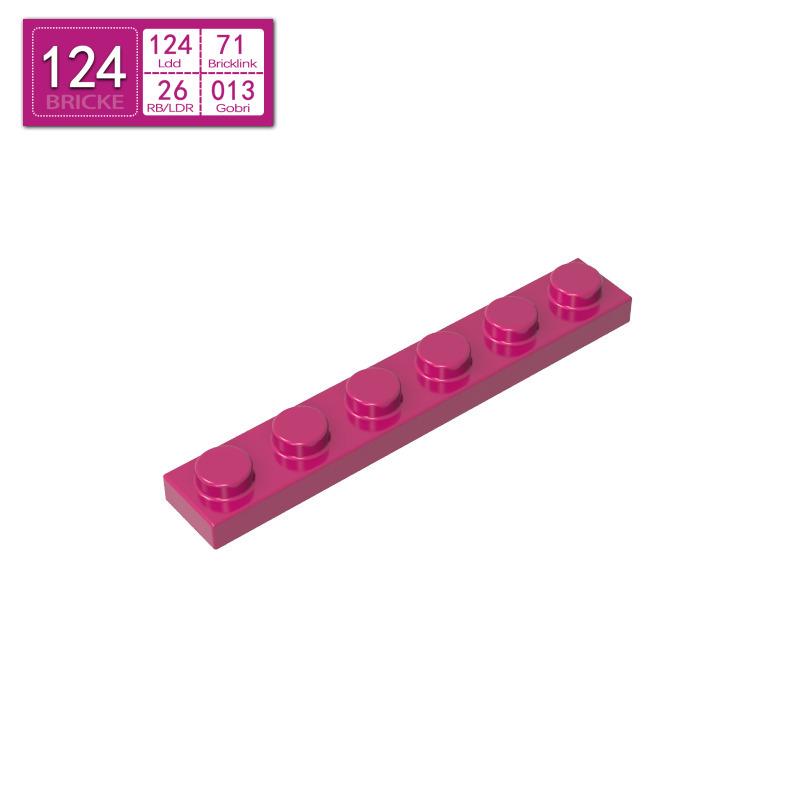 BRICKE 1x6 Thin Plate for Lego 3666 Compatibility – Loose MOC Building Blocks