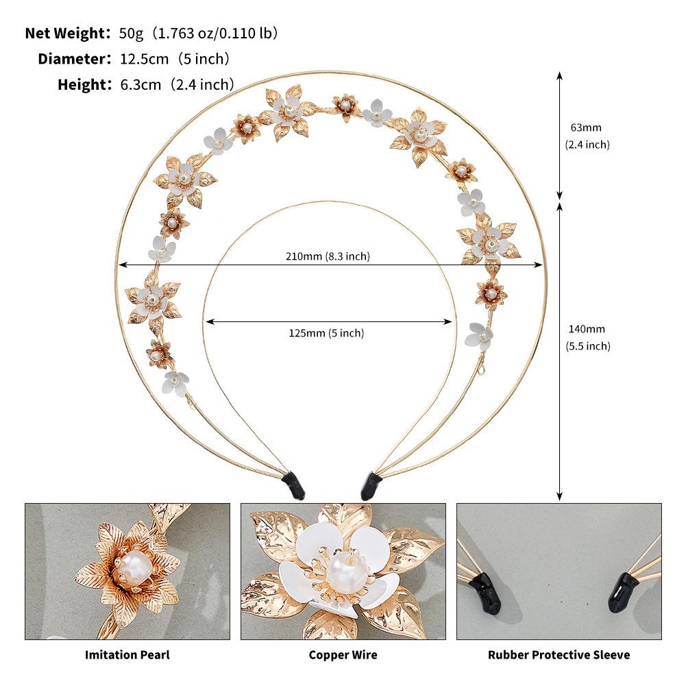 New Madonna Halo Hair Crown Handmade Pearl Funny Dressing Headwear Retro Lolita Crown Headband