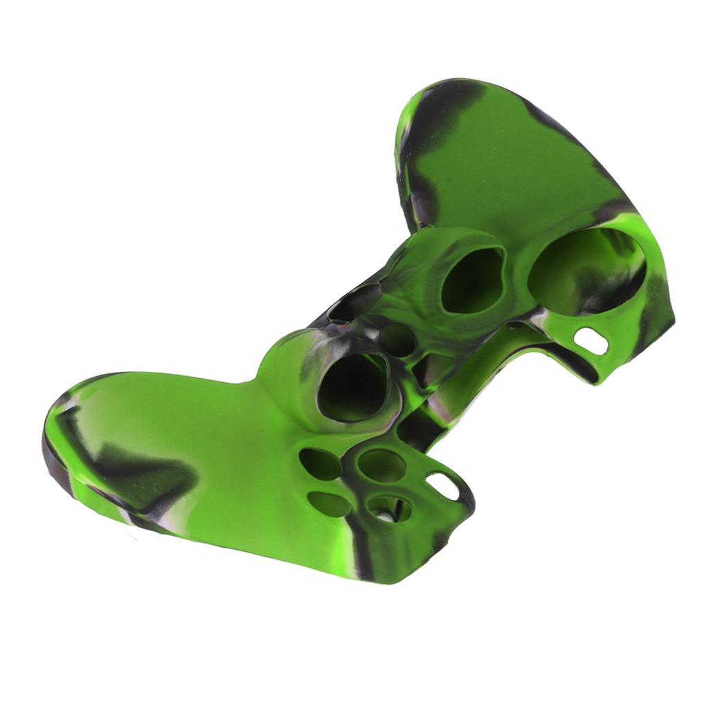 Силиконовый чехол, противоскользящий, защитный, с 1 парой накладок для больших пальцев для контроллера PS4