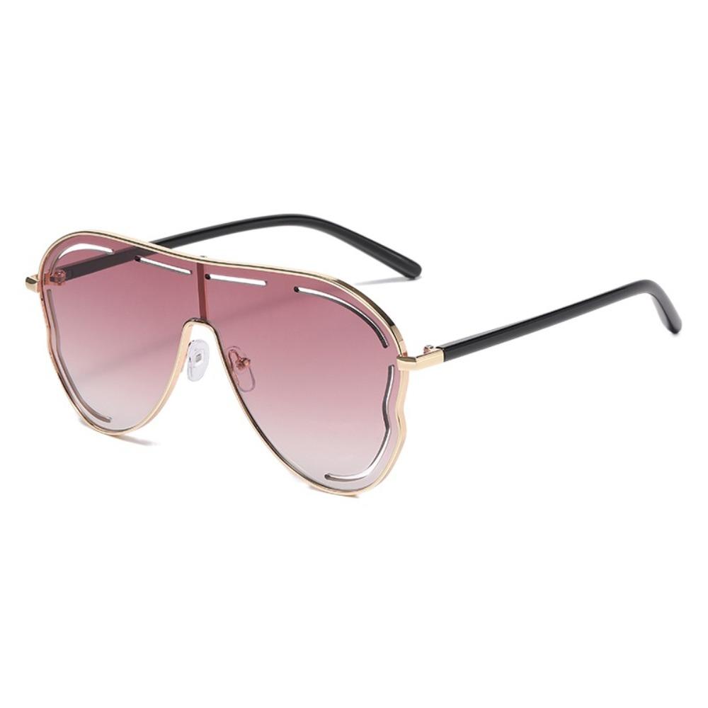 Big Frame Pilot Sunglasses Hollow Anti-UV Glasses Simple Women Sunglasses Summer