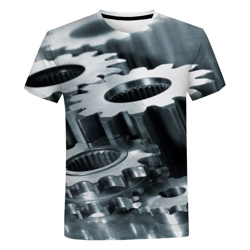 Новая мужская и женская персонализированная летняя футболка с 3d принтом «Механик» Street Harajuku, футболка большого размера, модные повседневные топы