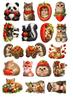 18pcs Cute strawberry-shaped cat dog stickers for Phone Car Decorative Stationery Scrapbooking DIY Diary Album planner supplies