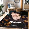 Bold Unique Style Customizable Name Carpet Design for Entryway Kitchen Foyer Decorate room Anti-slip Rug Anime Office Decor Best for Christmas
