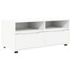 TV Cabinet with Drawers White 100 X 48 X 43 Cm Engineered Wood
