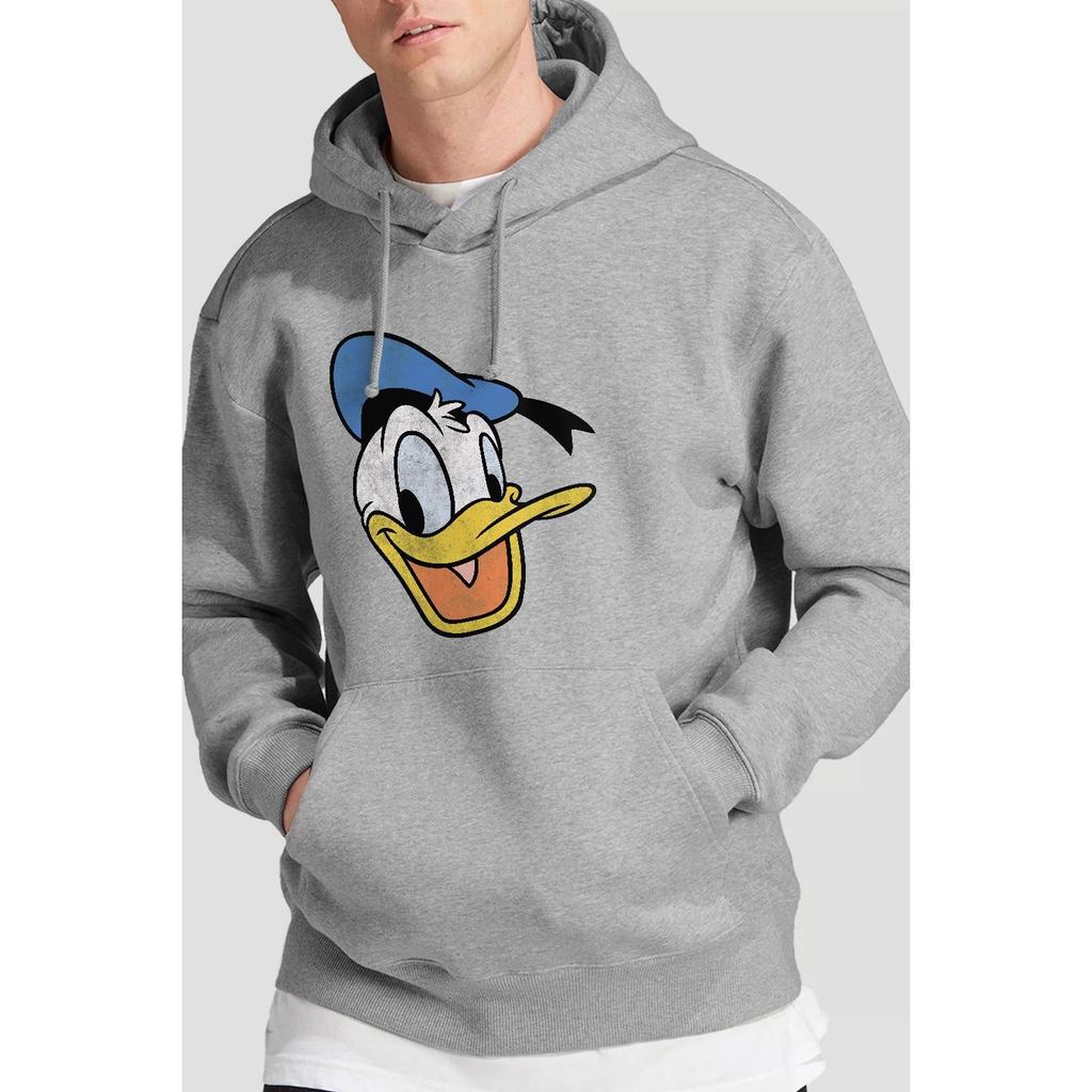 Disney Mens Donald Duck Vintage Face Hoodie