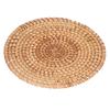 Woven Round Placemat Natural Rattan Braid Hot Insulation Placemat for Large Vessels Hot Dishes Pan Pot16cm   6.3in
