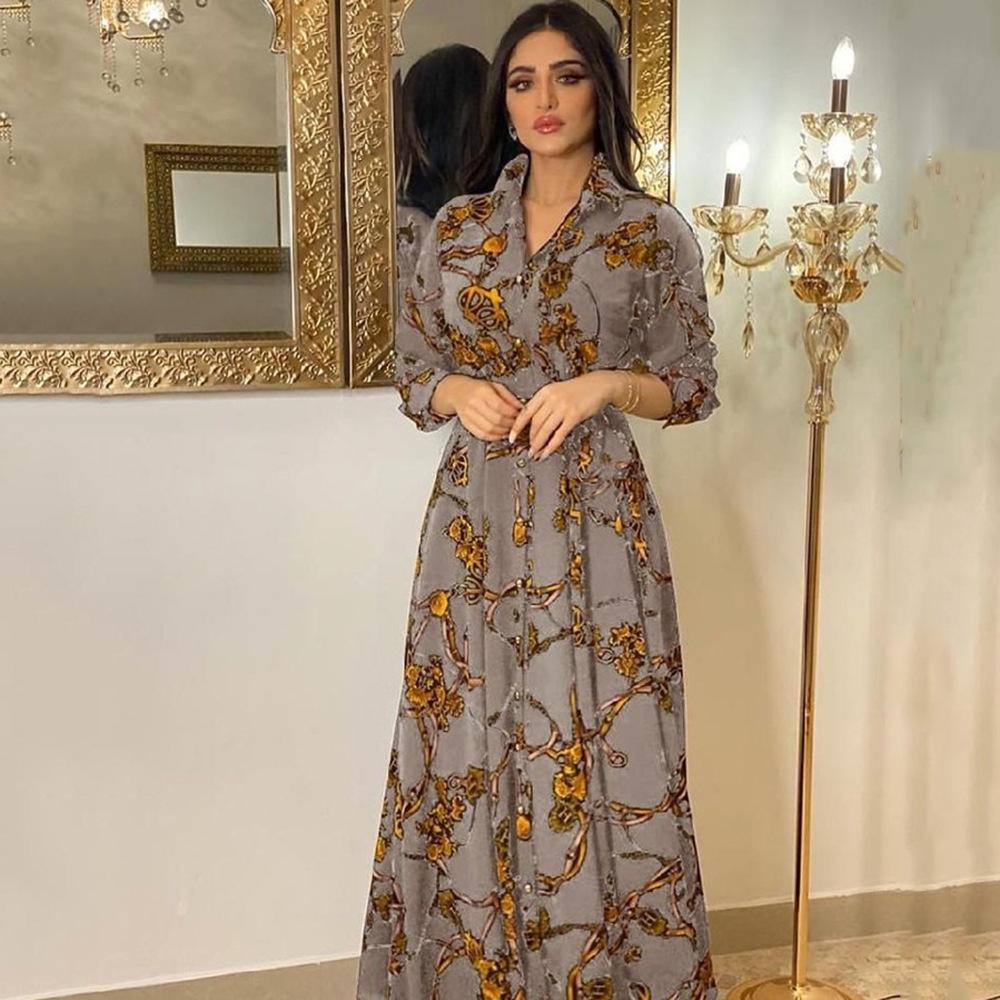 Women's Summer Casual Elegant Vintage Printed Long Dresses