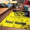 Custom Name Bvb 09 Football Team Rug Office Rug Chair Mat Non Slip Carpet Rugs for Bedrooms Dining Room Living Room Home Decor gifts