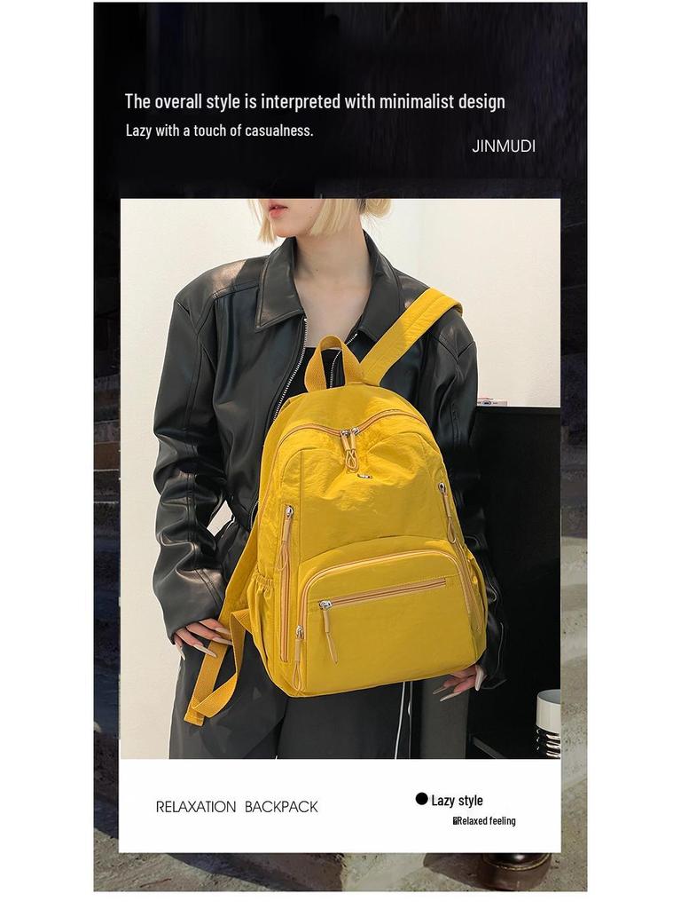 Женский рюкзак-пуховик из легкого водонепроницаемого нейлона большой вместимости