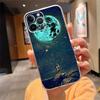 Чехол для телефона для iphone 17 Pro Max Air 16 15 14 13 Pro Max 15 16 Pro 15Plus Лунная ночь Планета Девушка