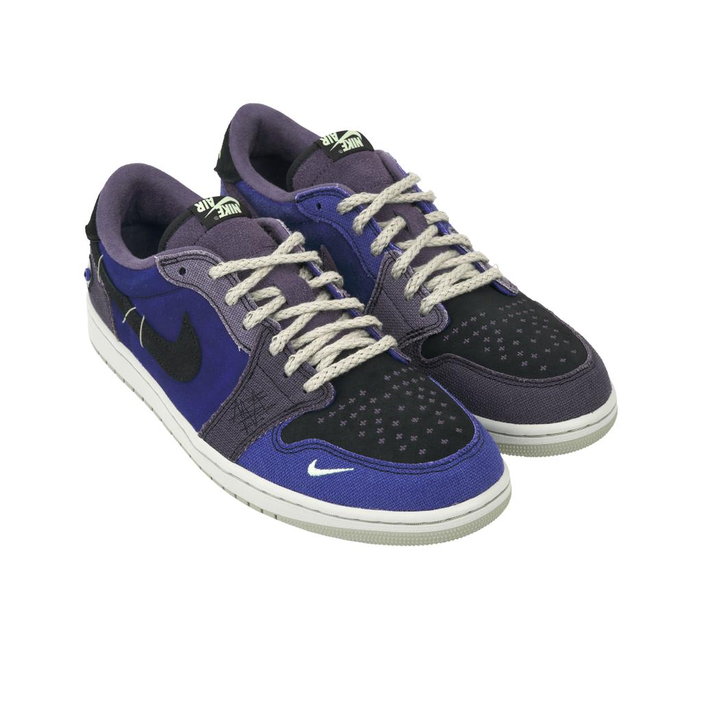 Зайон Уильямсон x Air Jordan 1 Retro Low OG Voodoo Альтернативные Мужские Кроссовки Синий Регентский-Фиолетовый Паровой-Зеленый IH2309-500