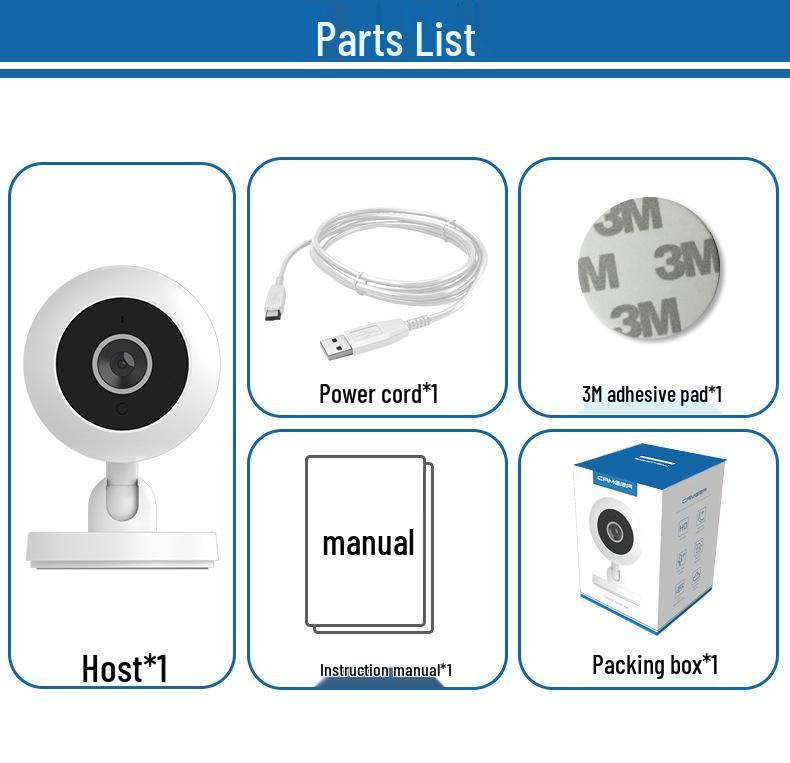 Внутренняя умная WiFi-камера Spot Monitor с HD инфракрасным ночным видением