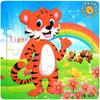 20-Piece Wooden Animal Cartoon Puzzle for Children Ages 3-7: Educational Early Learning Toy