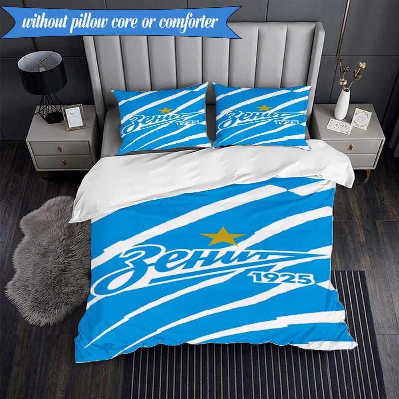 3PCS zenit st petersburg Printed Soft Bedding Set,Including 1pc Duvet Cover And 2pcs Pillowcases Perfect for Bedroom, Dormitory, Fan gift
