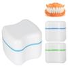 3 Colors Denture False Teeth Storage Box Case With Filter Screen Dental Appliance