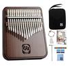 Walter.t Kalimba, 17-Key Black Walnut Thumb Piano with Tuning Hammer, Beginner's Set, Perfect for Professionals, Solid Wood with Storage Case (17WT)