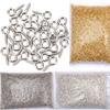 50/200Pcs Mini Screw Eye Pins for Jewelry Making Pearl Beads Screw Threaded Hooks Eyelets Clasps Findings for Bracelet DIY Earrings