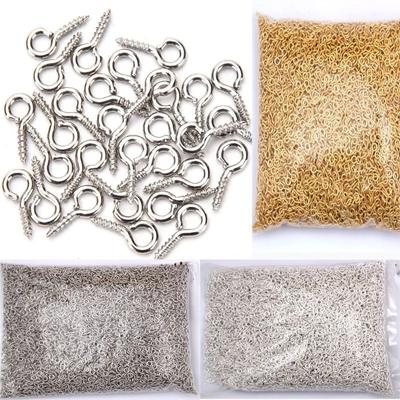 50/200 шт. мини-винтовые булавки для изготовления ювелирных изделий, жемчужные бусины, крючки с резьбой, люверсы, застежки, фурнитура для браслета, серьги «сделай сам»