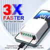QC4.0 8 Port Fast Charging USB Charger  EU US KR QC 3.0 Quick Charge Wall For Phone Adapter For iPhone 15 Xiaomi  Samsung