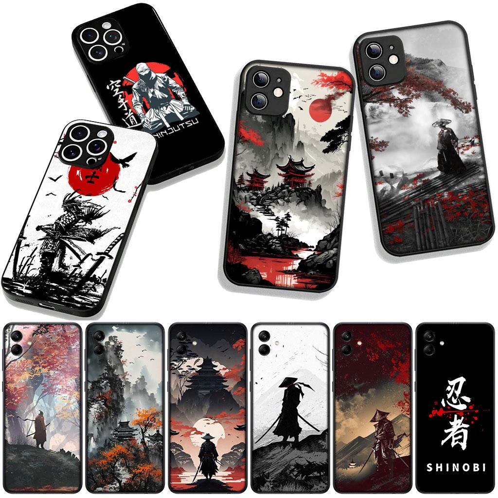 Чехол для Apple iPhone 17 16 11 Pro XS Max XR 6 7 8 Plus 16E SE 2020 Air 5 SE2 Чехол для телефона Япония Самурай Скелет Бусидо Ниндзя