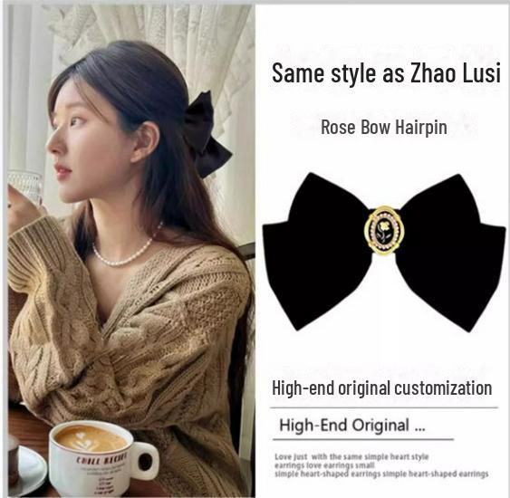 Высококачественная заколка для волос в стиле бант из жатого хлопка для женщин