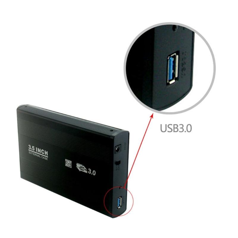 Алюминиевый корпус для 3,5-дюймового жесткого диска с поддержкой USB3.0 для простой установки и путешествий