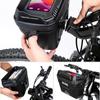 WILD MAN Bike Handlebar Bag Bicycle Front Phone Bag EVA Cycle Storage Bag 3L Waterproof with Touchscreen Quick Release