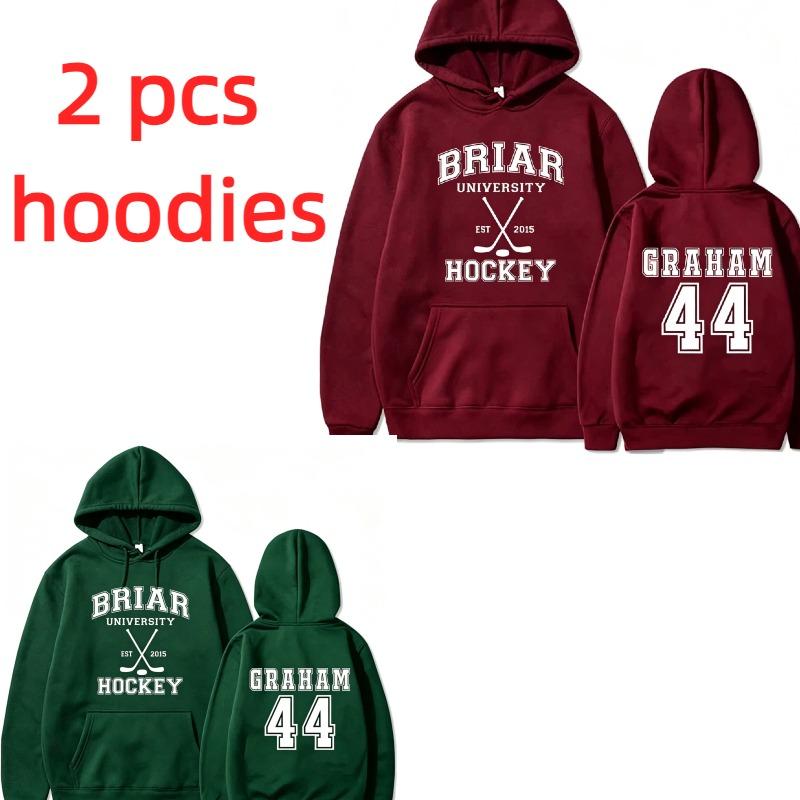 Fashion Hip-hop Graham 44 Printing Hoodie Loose Street Pullover Autumn Casual Clothes Men Women Tops Vintage Sweatshirts