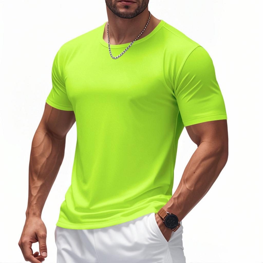 Men's Quick-drying Round Neck Short Sleeve Fitness T-shirt